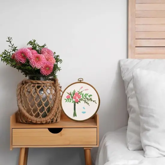 4 Pcs Round Embroidery Hoops Set-Decorative Cross Stitch Hoop Ring (4 Different Size) {3}