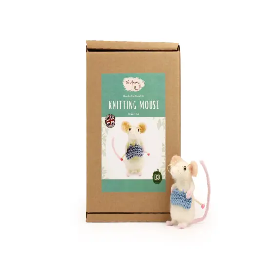 Felting Kit - Knitting Mouse Needle Felt Kit {3}