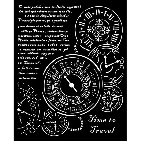 Stamperia Stencil 7.87"X9.84" -Venice City of Art Time to travel {3}