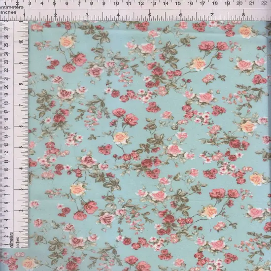 1 Yard High Multi Chiffon Ditsy Print Floral Woven Fabric Sheer Lightweight 56" Width MINT {1}