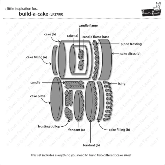 Lawn Cuts Custom Craft Die-Build-A-Cake {5}