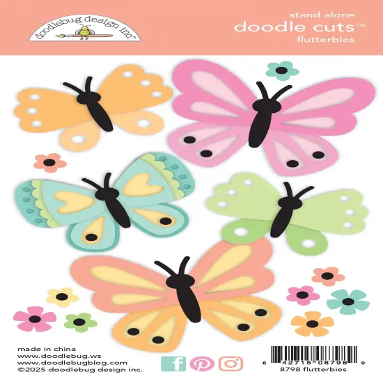 Doodlebug Doodle Cuts Dies-Flutterbies {1}