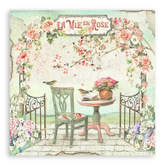 Stamperia Single-Sided Paper Pad 8"X8" 22/Pkg-House of Roses, 10 Designs/1 Each {4}