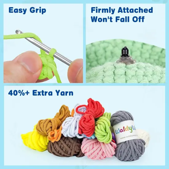 3 Animal & Flower Bookmarks Crochet Kit - Yellow, Blue, Pink {5}