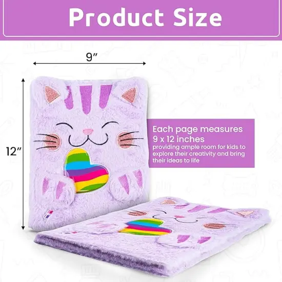 Notebook and Sketchbook to Draw and Journal with Stickers and Pens (Cat) {3}