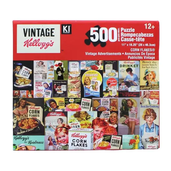 Kellogg's Vintage Corn Flakes 500 Piece Jigsaw Puzzle {1}
