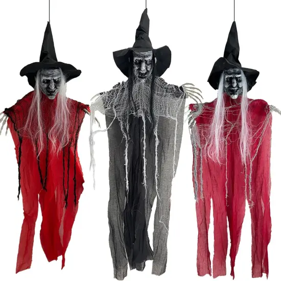3 Pack Halloween Hanging Witches {1}