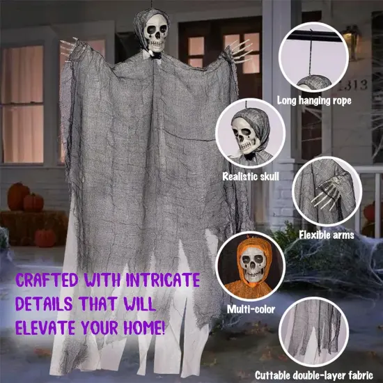 5 Pack Halloween Hanging Ghosts {5}