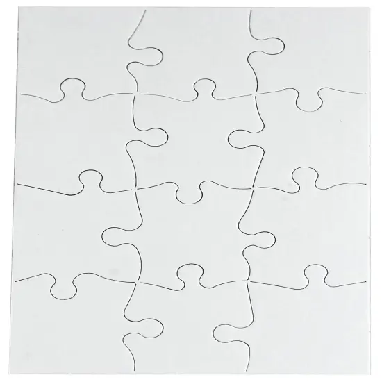 Hygloss Compoz-A-Puzzle Blank Jigsaw Puzzle 5.5"X8" 24/Pkg-12 Pieces {1}