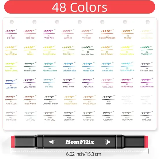 Alcohol Based Markers 48 Colors {2}