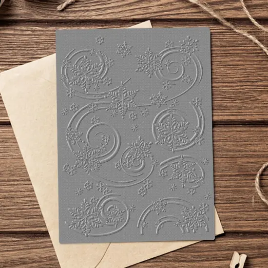 Winter Snowflake Plastic Embossing Folders for Card Making {3}