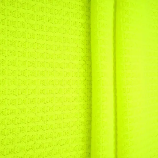 1 Yard Waffle Solid Knit Fabric, 58/60&Prime; Wide Polyester Rayon Spandex Blend OLIVE NEW {3}