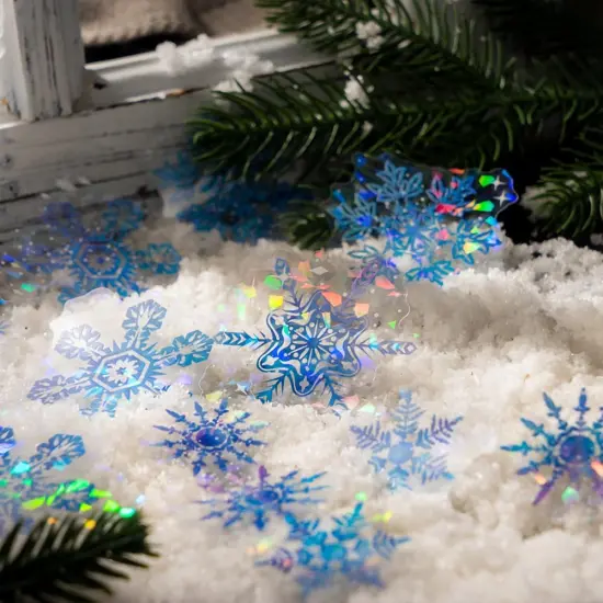 120 Pieces Fantasy Snowflake Stickers - Transparent {3}