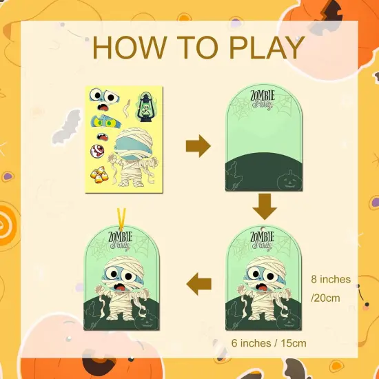 DIY Halloween Stickers Make A Face Scenes Craft Ornament {4}