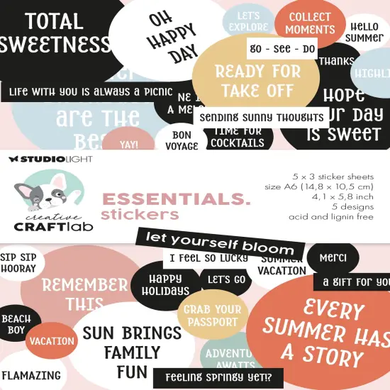Studio Light Essentials Stickers 15 Sheets-Let Yourself Bloom {1}