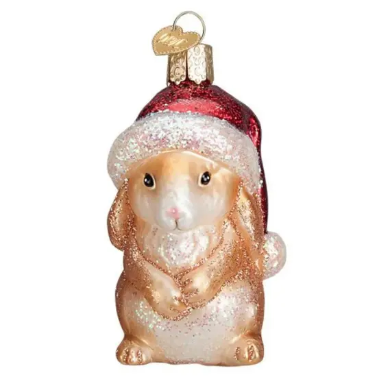 Old World Christmas 3.25 In Standing Christmas Bunny Christmas Tree Ornament , Ornament Rabbit Beige {1}