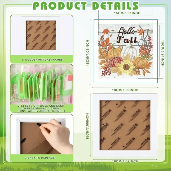 13 Pcs Interchangeable Seasonal Diamond Painting Kits(Stylish Syle) {3}