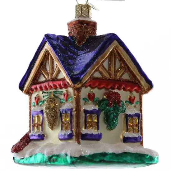 Old World Christmas 4.75 In Our New Home Christmas Tree Ornament , Ornament House Cardinal Multicolored {2}