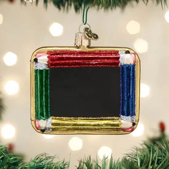 Old World Christmas 3.0 Inch Chalkboard Tree Ornament , School Ornament Multicolored {3}