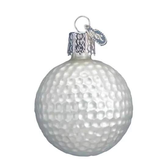 Old World Christmas 1.75 In Golf Ball Christmas Tree Ornament , Sports Tee Ornament White {1}