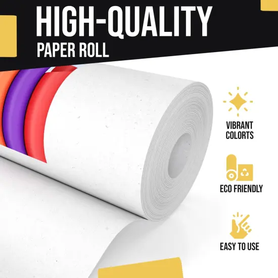Kraft Paper Roll 17.75" X 1320" (110' Ft) Colored Paper Roll - Packing Paper Roll - Craft Supplies - Kraft Wrapping Paper Perfect as Shipping Paper Craft Paper Roll by Crown Display White {2}