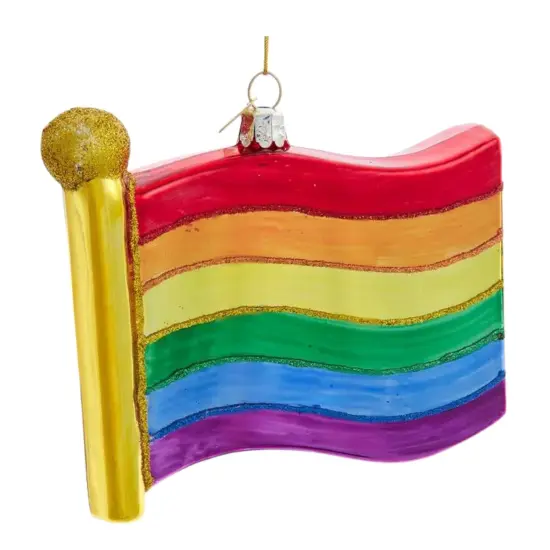 Noble Gems 3.75 In Pride Flag Ornament Christmas Tree Ornament , Rainbow Multicolored {1}