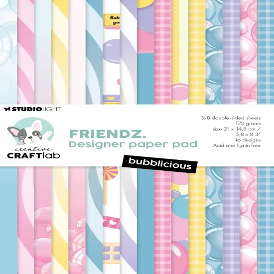 Creative Craftlab Friendz Paper Pad 5.83"X8.27"-Bubblicious {1}