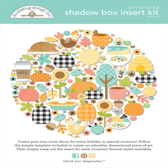 Doodlebug Design Shadow Box Insert Kit-Farmhouse {1}