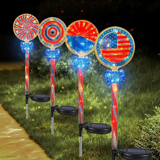 4th of July Decorations Outdoor, 4 Pack Waterproof Outdoor {2}