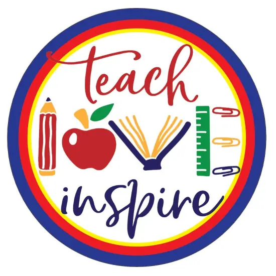 Teach Love Inspire Round Sign {2}