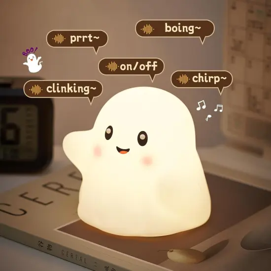 Halloween Cute Ghost Night Light for Kids {4}