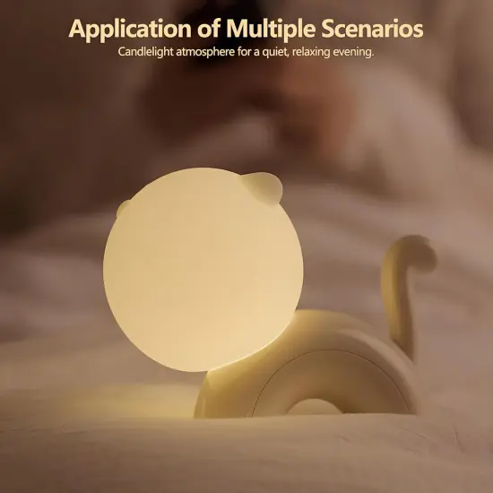 Cat Night Light with Timer & Tap Control {4}