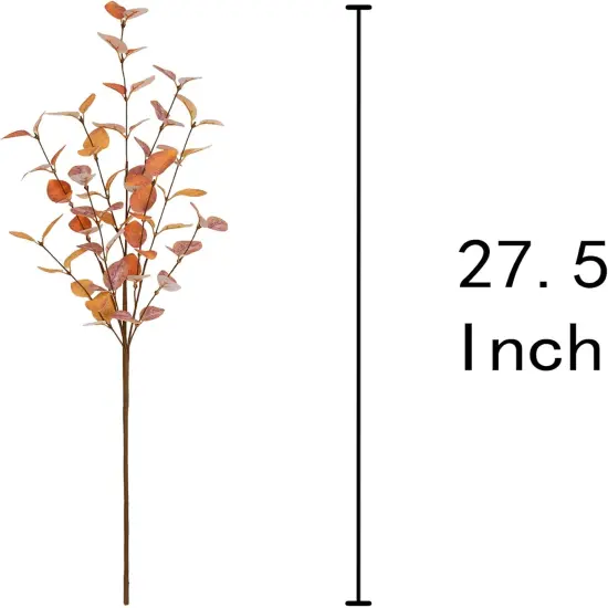 6 Pcs Artificial Fall Eucalyptus Stems with Autumn Leaves {2}