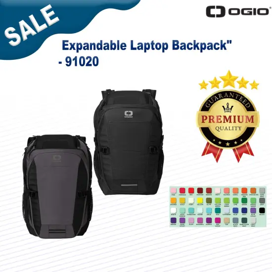 OGIO&reg; Expandable Laptop Backpack Blacktop {2}
