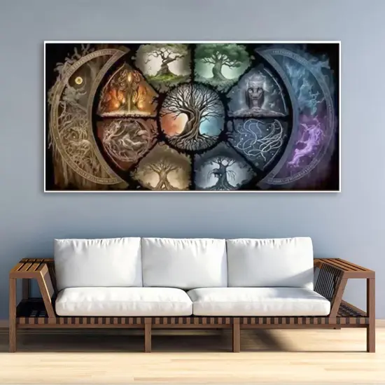 Landscape Diamond Painting Kits for Adults,Abstract Full Drill Diamond Art Kits for Beginners, Starry Sky Round 5D DIY Diamond, Diamonds Pictures Gem Art and Crafts Home Decor 16 x 28 Inch {2}