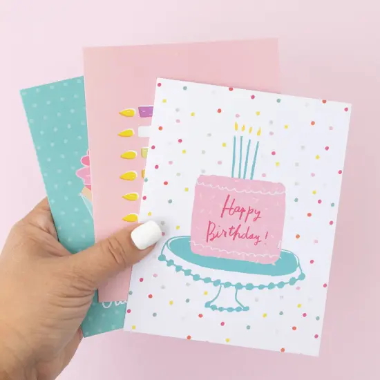 American Crafts Blank Birthday Cards with Envelopes - 40 pack {6}