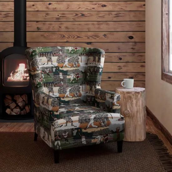 Sports - Blue,Green Novelty Upholstery Fabric 54 Inches" {2}