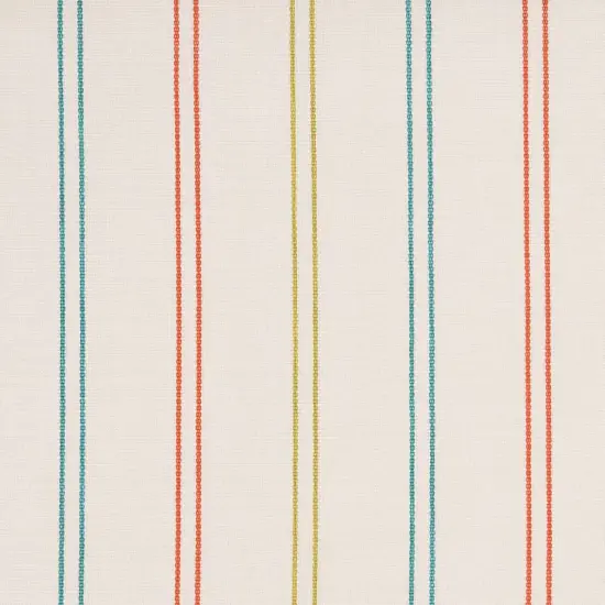 Tropical - Aqua & Teal,Orange & Rust Stripe Upholstery Fabric 54 Inches" {1}
