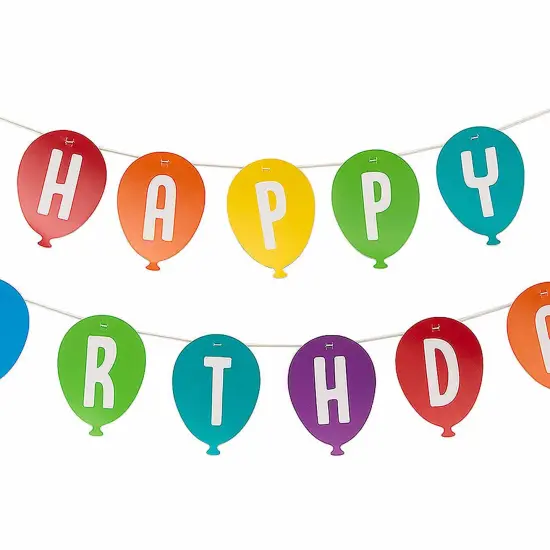 Happy Birthday Balloon Party Garland {3}