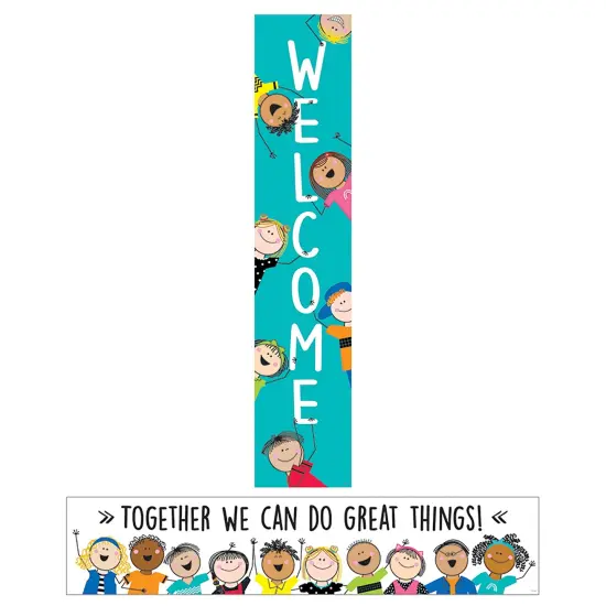 Stick Kids Double-Sided Welcome Banner, 39" x 8" {1}