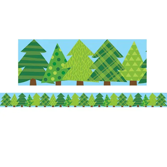 Woodland Friends Patterned Pine Trees EZ Border, 48 Feet {1}