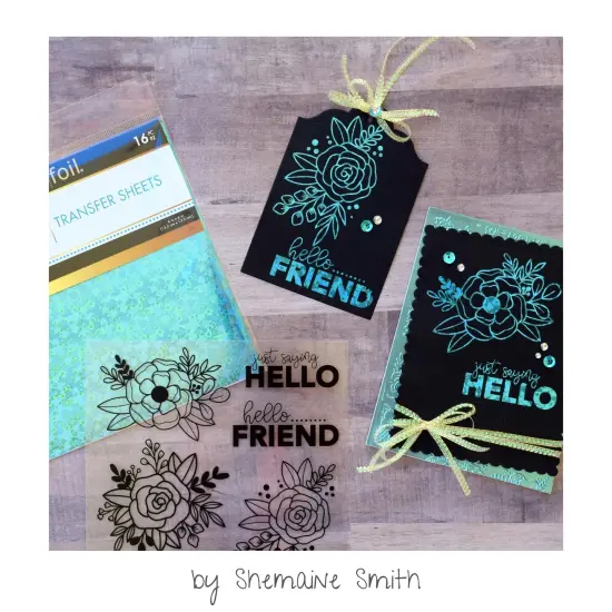 Deco Foil Adhesive Transfer Sheets by Unity 5.9" x 5.9"-Blooming Friendship {3}