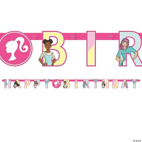 Barbie & Friends Party Happy Birthday Jointed Banner {2}