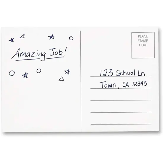 Welcome to Kindergarten Postcards for Students, First Day of Class (6x4 In, 60 Pack) {5}