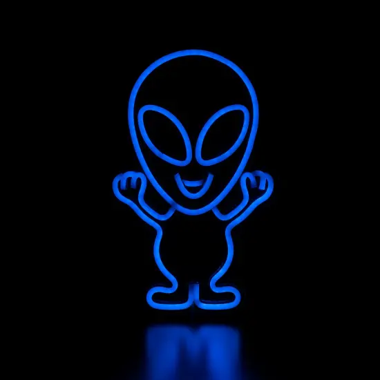 Northlight LED Alien Neon Lighted Wall Art - 16.75" Blue {1}