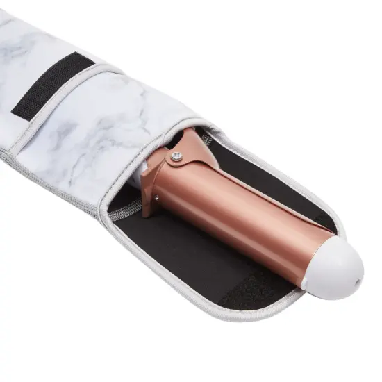 Heat Resistant Mat Neoprene Case for Hair Curling and Flat Iron, Marble Designs (15x5 In, 2 Pack) Multicolor {7}