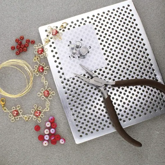 The Beadsmith, Wig Jig, Wig-A-Ma-Jig Deluxe, 4.5 x 5.5 inch Square jig, Includes 30 Metal pegs, Tool for Making Wire findings, Components and Jewelry Designs {2}