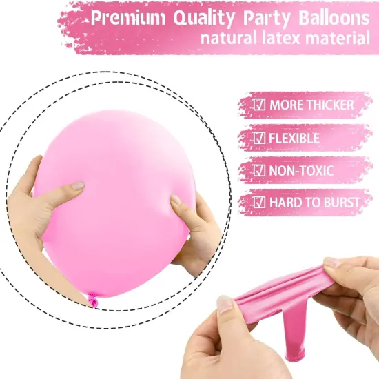 Pink Balloons Garland Arch Kit, Different Sizes 18 12 10 5 Inch Latex Balloons for Birthday Baby Shower Wedding Valentine's Day Party Decoration {3}