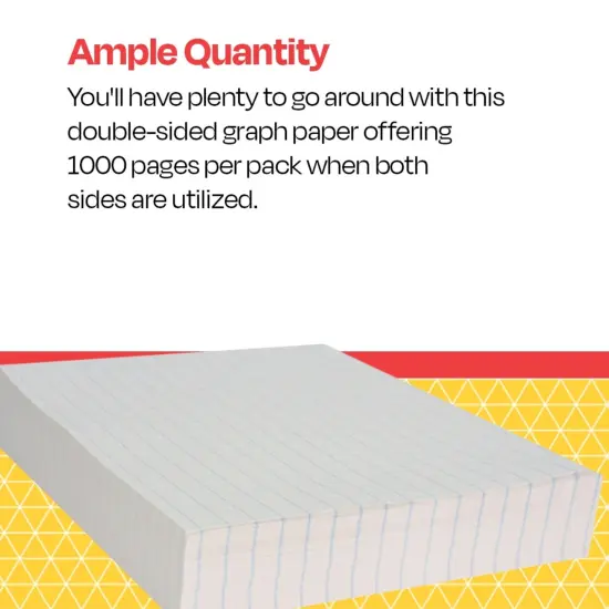 School Smart Graph Paper, 1/2 Inch Rule, 9 x 12 Inches, White, 500 Sheets {6}