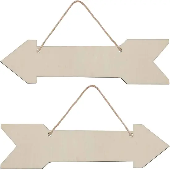 10pcs Blank Wooden Plaque Arrow Shape {1}